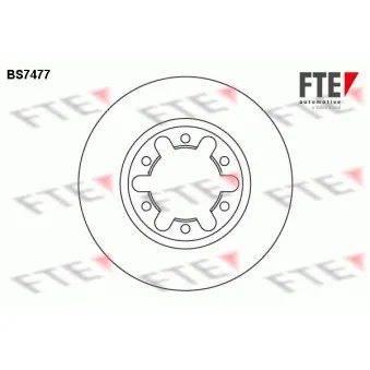Jeu de 2 disques de frein avant FTE BS7477