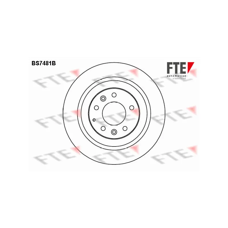 Jeu de 2 disques de frein arrière FTE BS7481B