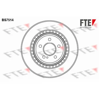 Jeu de 2 disques de frein arrière FTE BS7514