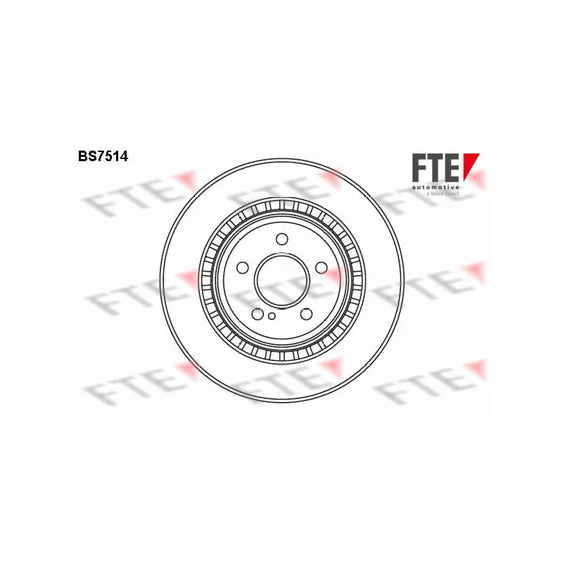 Jeu de 2 disques de frein arrière FTE BS7514