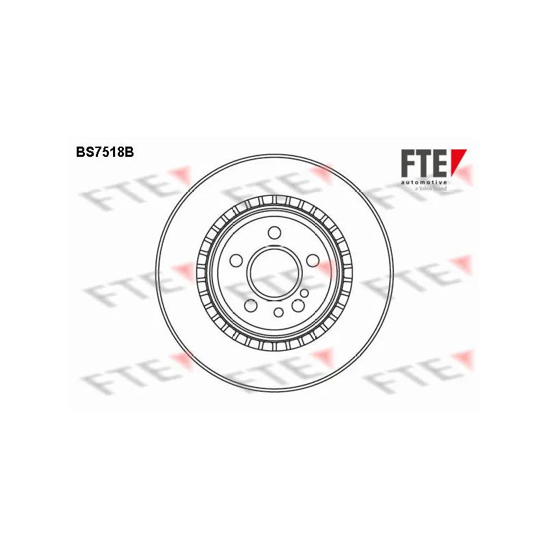 Jeu de 2 disques de frein arrière FTE BS7518B