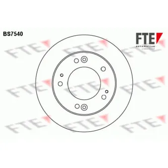 Jeu de 2 disques de frein avant FTE