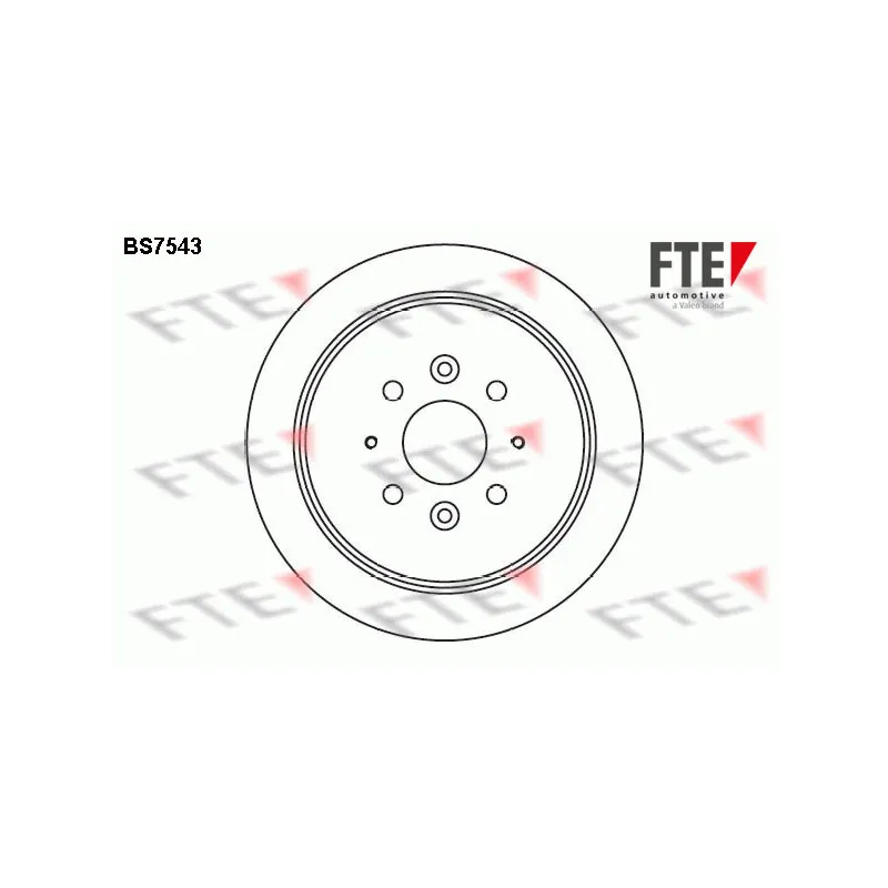 Jeu de 2 disques de frein arrière FTE BS7543