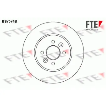 Jeu de 2 disques de frein arrière FTE BS7574B