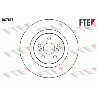 Jeu de 2 disques de frein avant FTE BS7576
