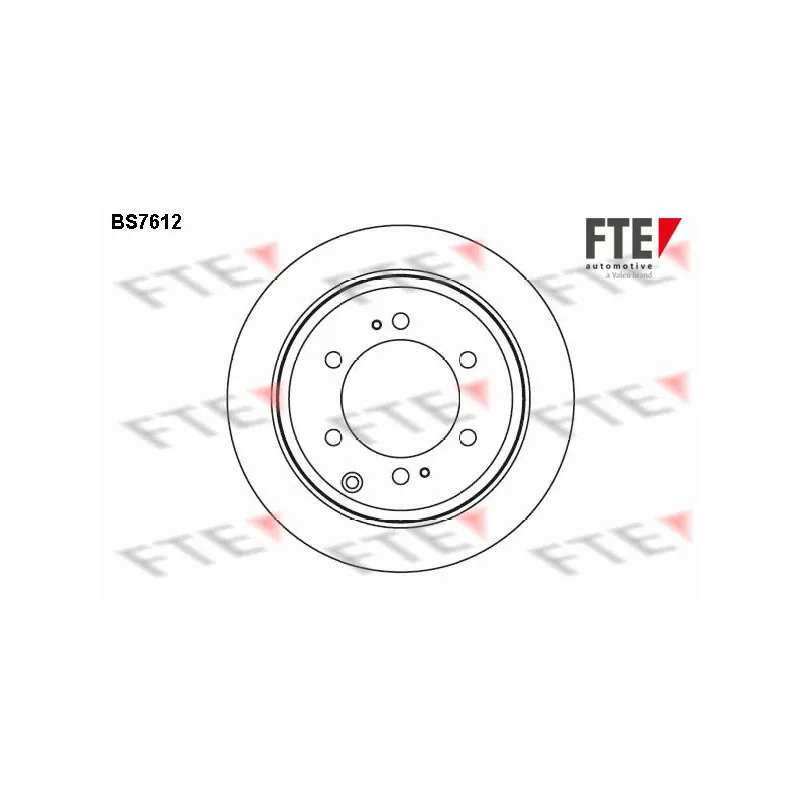 Jeu de 2 disques de frein arrière FTE BS7612
