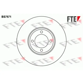 Jeu de 2 disques de frein avant FTE BS7671
