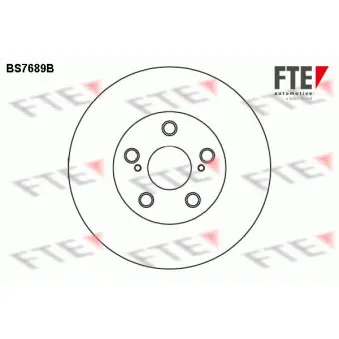Jeu de 2 disques de frein avant FTE BS7689B