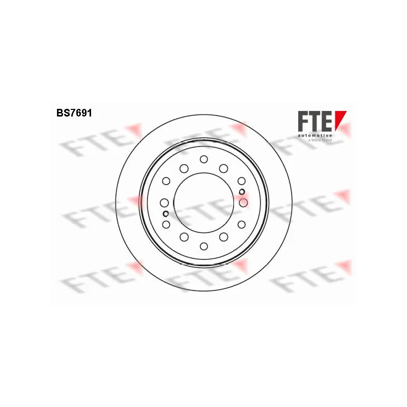 Jeu de 2 disques de frein arrière FTE BS7691