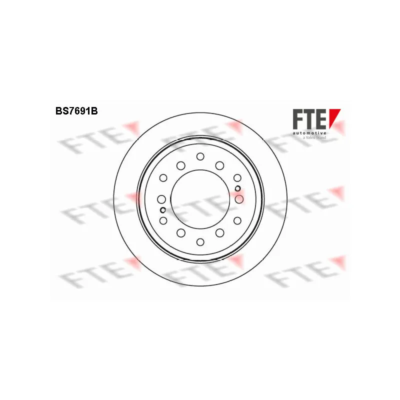 Jeu de 2 disques de frein arrière FTE BS7691B
