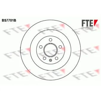 Jeu de 2 disques de frein arrière FTE BS7701B