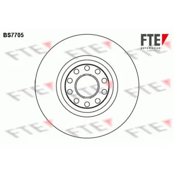 Jeu de 2 disques de frein avant FTE BS7705