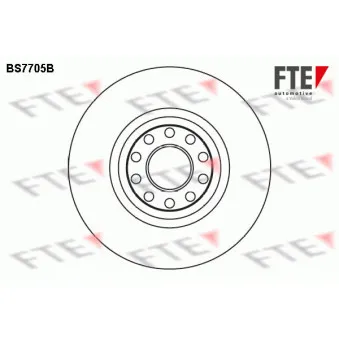 Jeu de 2 disques de frein avant FTE BS7705B
