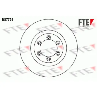 Jeu de 2 disques de frein avant FTE BS7758