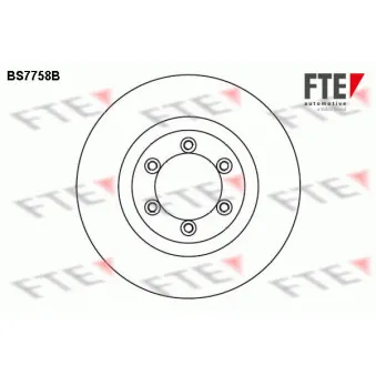 Jeu de 2 disques de frein avant FTE BS7758B