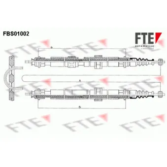 Tirette à câble, frein de stationnement FTE FBS01002