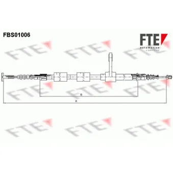 Tirette à câble, frein de stationnement FTE FBS01006