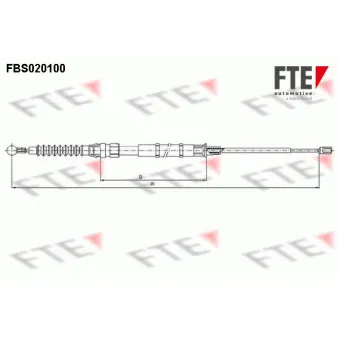 Tirette à câble, frein de stationnement FTE FBS020100