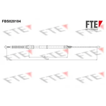 Tirette à câble, frein de stationnement FTE FBS020104