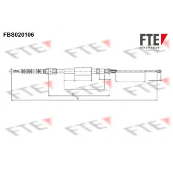 Tirette à câble, frein de stationnement FTE FBS020106