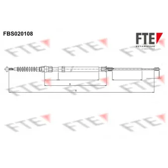 Tirette à câble, frein de stationnement FTE FBS020108