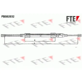 Tirette à câble, frein de stationnement FTE FBS02032