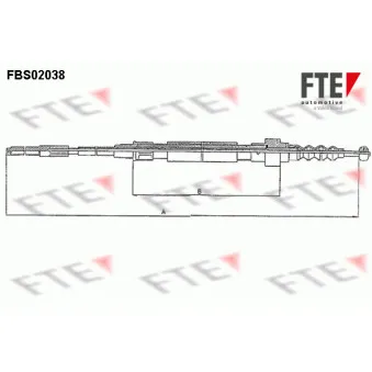 Tirette à câble, frein de stationnement FTE FBS02038