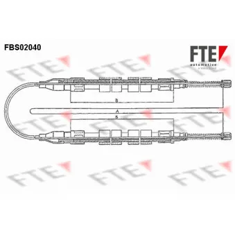 Tirette à câble, frein de stationnement FTE FBS02040