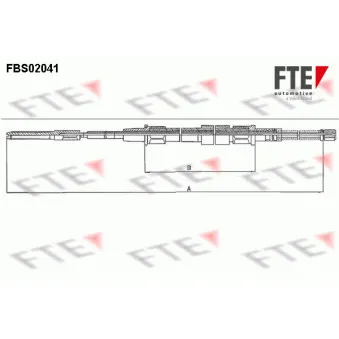 Tirette à câble, frein de stationnement FTE FBS02041