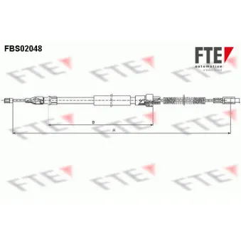 Tirette à câble, frein de stationnement FTE FBS02048