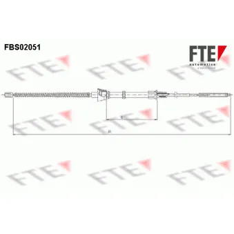 Tirette à câble, frein de stationnement FTE FBS02051