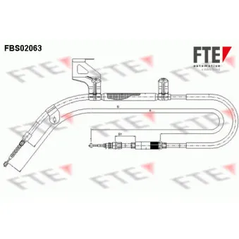 Tirette à câble, frein de stationnement FTE FBS02063