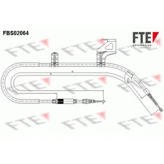 Tirette à câble, frein de stationnement FTE FBS02064