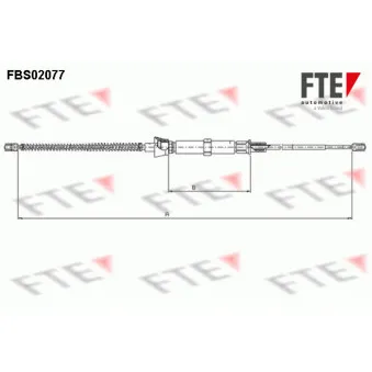 Tirette à câble, frein de stationnement FTE FBS02077