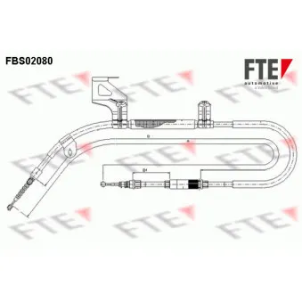 Tirette à câble, frein de stationnement FTE FBS02080