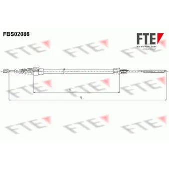 Tirette à câble, frein de stationnement FTE FBS02086