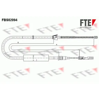 Tirette à câble, frein de stationnement FTE FBS02094