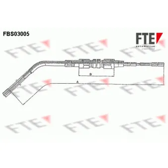 Tirette à câble, frein de stationnement FTE FBS03005