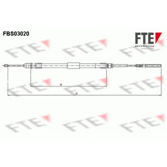 Tirette à câble, frein de stationnement FTE FBS03020