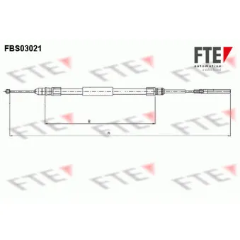 Tirette à câble, frein de stationnement FTE FBS03021