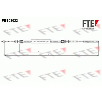 Tirette à câble, frein de stationnement FTE FBS03022