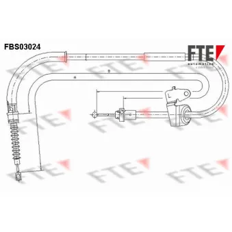 Tirette à câble, frein de stationnement FTE FBS03024
