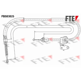 Tirette à câble, frein de stationnement FTE FBS03025