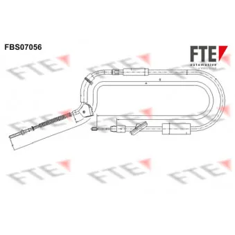 Tirette à câble, frein de stationnement FTE FBS07056