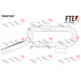 Tirette à câble, frein de stationnement FTE FBS07057