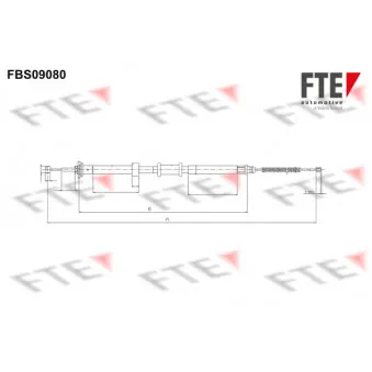 Tirette à câble, frein de stationnement FTE FBS09080