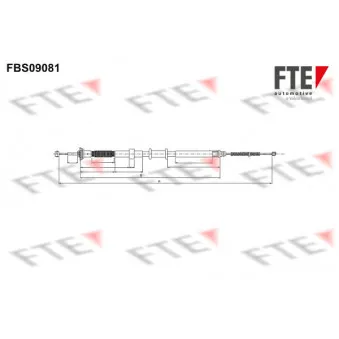 Tirette à câble, frein de stationnement FTE FBS09081