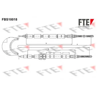 Tirette à câble, frein de stationnement FTE FBS10018