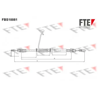 Tirette à câble, frein de stationnement FTE FBS10081
