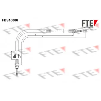 Tirette à câble, frein de stationnement FTE FBS10086